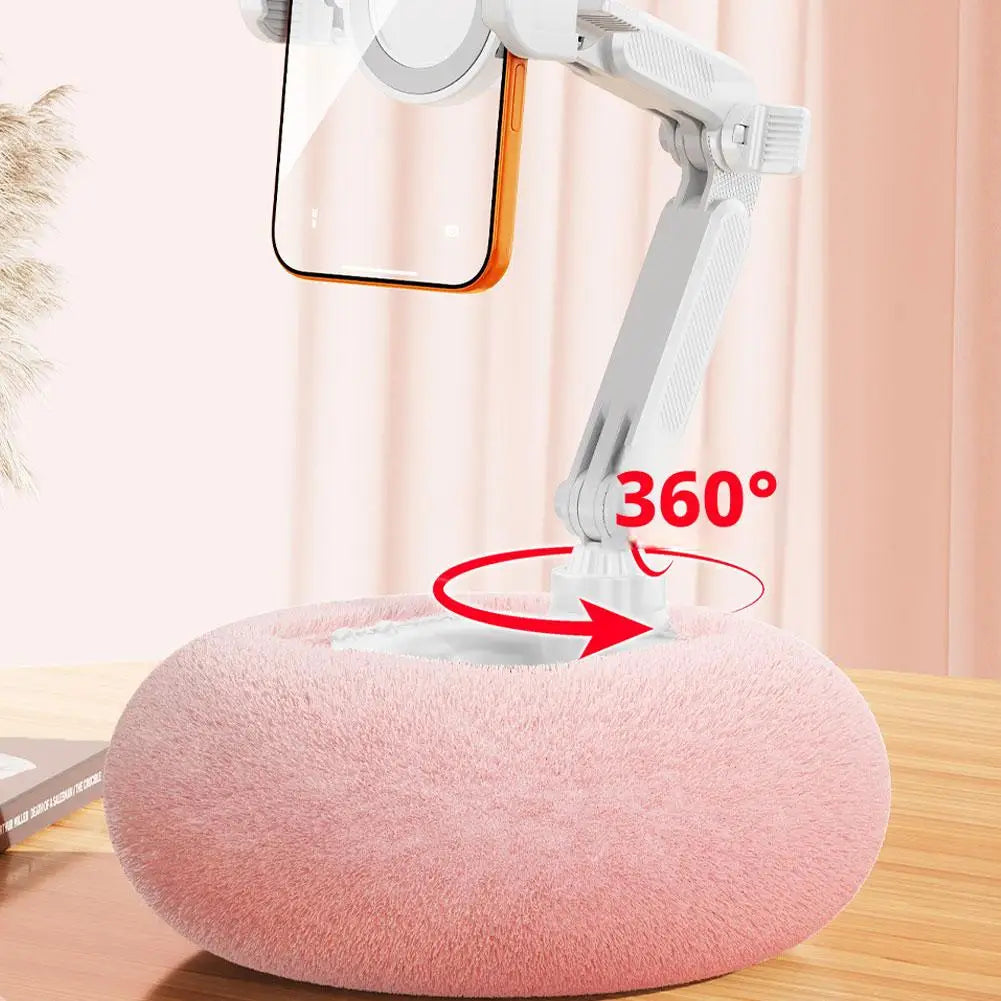 Transform Your Viewing Experience with the Plush Pillow Phone Stand - Adjustable, Foldable, and Perfect for Any Setting!