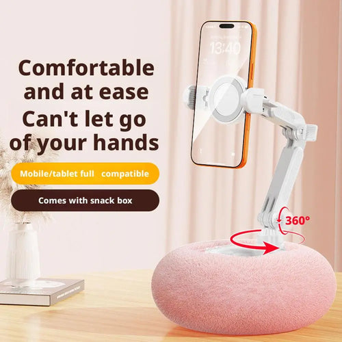Transform Your Viewing Experience with the Plush Pillow Phone Stand - Adjustable, Foldable, and Perfect for Any Setting!
